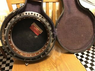 ‘20s Vtg B&d Silver Bell Tenor Banjo Parts & Case Bacon Banjo Company - Sn 23887