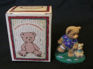 Russ Berrie Moments Of Happiness A Friend To Lean On Teddy Bear Figurine