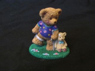 Russ Berrie Moments of Happiness A Friend to Lean On Teddy Bear Figurine 2
