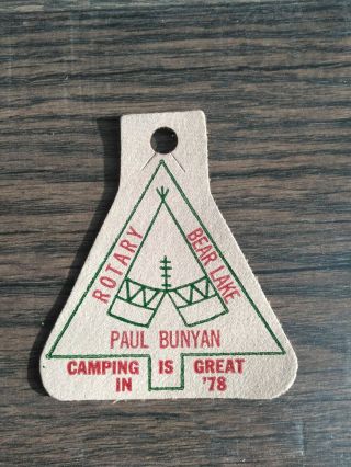 Boy Scout Lake Huron Area Council Camp Rotary / Paul Bunyan Leather 1978