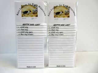 Border Collie Dog Magnetic List Pad - Set Of 2 Pads By Ruth Maystead Boc - 1