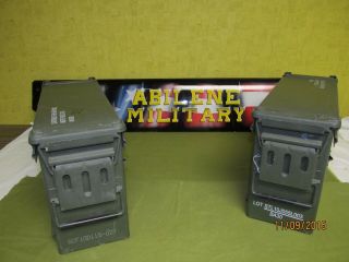 2 Each Military Surplus 40mm Pa - 120 Large Ammo Can Box 100 Steel