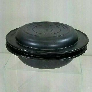 Tupperware Microwave Bowl & Lid - Dark Gray - 1748 (2c / 500ml) & 1749 (1c / 250ml)