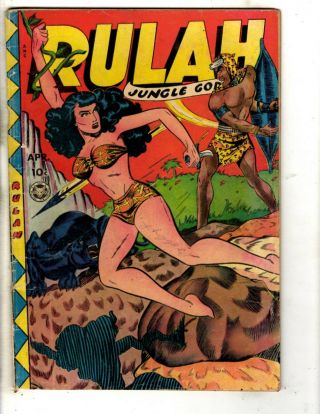 Rulah Jungle Goddess 25 Vg/fn 1949 Fox Features Syndicate Panther Natives J314