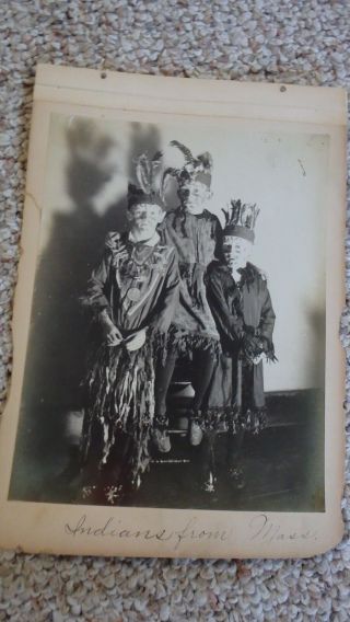 Children Dressed In Indian Costume Southbridge Massachusetts 1880 
