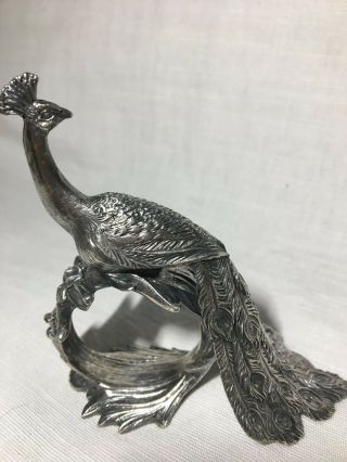 Reed & Barton Peacock Silverplate Figural 1824 Napkin Ring 3