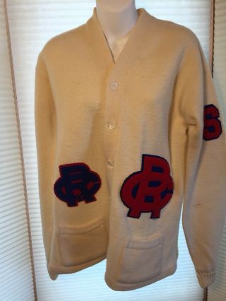 Vintage Cedar Rapids Iowa Letterman Sweater Patches College 1966 Eby’s Wool