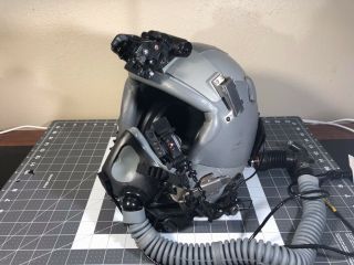 Gentex Hgu - 55/p Flight Helmet,  Oxygen Mask,  Anvis Banana Clip,  Boom Mic