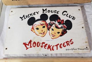 Vintage Mickey Mouse Club Mouseketeers Childs Chair Step Stool W/ Box 2