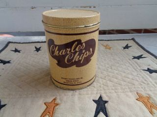 Vintage Charles Chips Tin Can Mountville Pa Mini Advertising Can Potato Chip