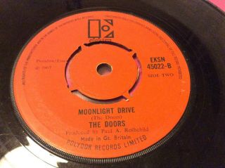 UK ELEKTRA 45 - THE DOORS - LOVE ME TWO TIMES - 7” Vinyl Rock 45rpm 3