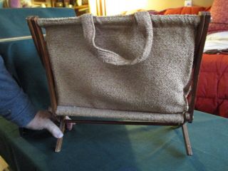 Vintage Folding Knitting/yarn Sewing Basket