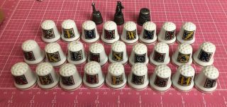 Thimbles Alphabet Set Of 26 And 3 Pewter
