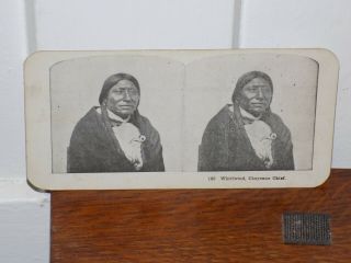 Stereoview Double Sided Card Of Cheyenne Chief Whirlwind/ Grant’s Tomb,  Ny