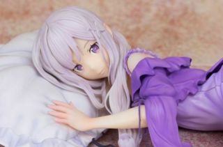 Anime Emilia Sleep Sharing A Different World From Zero 1/7 Scale Pvc Figure