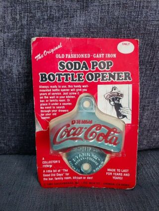 Vintage Pepsi Cola Bottle Opener Wall Mount Starr X Pepsi Collectibles 1980