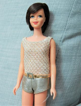 Vintage Barbie Francie Casey Doll Brunette With Swimsuit 1968 1960 