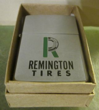 Vintage 1967 Rare Remington Tires Zippo Lighter Solid Fuel Cell