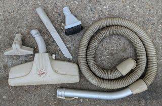 Vintage Hoover Vacuum Cleaner Attachments Wand Floor Nozzle Hose Dust Brush Tool