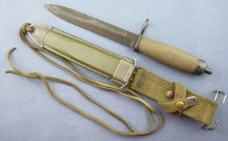 Norvegian Ag3 Bayonet,  First Model.  Made From Us Fighting Knife.