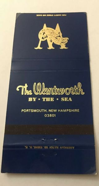 Vintage Matchbook Cover Matchcover The Wentworth By The Sea Portsmouth Nh
