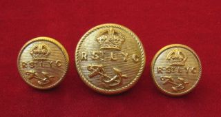 Royal St Lawrence Yacht Club King’s Crown Large & Small Gilt Buttons