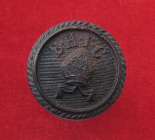 Brading Haven Yacht Club (isle Of Wight) Large Black Horn Button