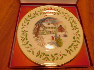 Lenox The Annual Holiday Collector Plate 2000 Tenth In Series Christmas