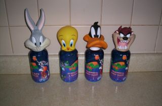 Vintage Space Jam Looney Tunes Shampoo & Bubble Bath Taz Tweety Daffy Bugs 1996