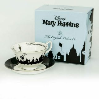 English Ladies Co.  Disney Teacup and Saucer Mary Poppins Practically Perfect 3