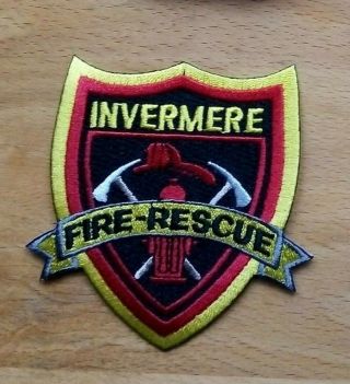 Canada Patch Fire Rescue Invermere - Bc British Columbia