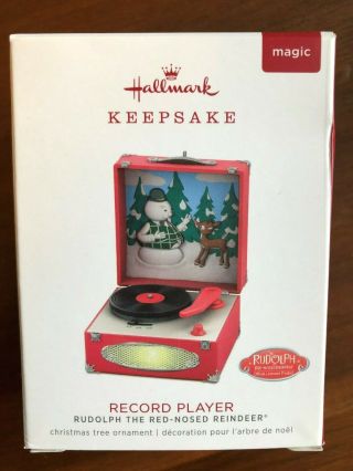 Hallmark 2018 Rudolph The Red Nosed Reindeer Record Player Ornament