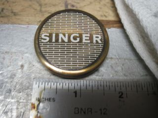 Singer Sewing 401A 403A 404 500A Hard Wood Carry Case Badge Emblem Medallion 3
