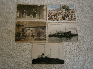 Six Postcards - Japan - Kobe,  Bell,  Buddha Building & Winnowing Rice - 1900 