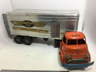Vintage Wyandotte Dodge Grey Moving Van Lines Tractor Trailer Truck Semi 24” Red