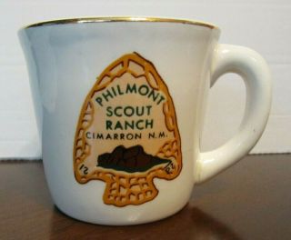 Vintage Bsa White Coffee Mug Philmont Boy Scout Ranch Cimarron Nm Eagle Ex Cond
