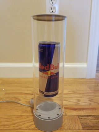 Red Bull Energy Drink Can Light Lamp Cylinder Display With Power Cord