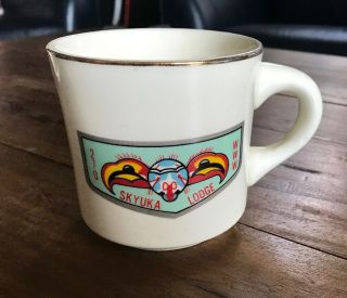 1970s Skyuka Lodge 270 Coffee Mug Cup Order Of The Arrow Bsa Palmetto