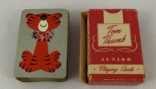 Vintage Junior Playing Cards Tom Thumb Arrco Playing Card Co.  Made In Usa