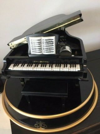 Mr Christmas Symphonique Grand Piano Metal Disc Playing Music Box W/ 10 Discs