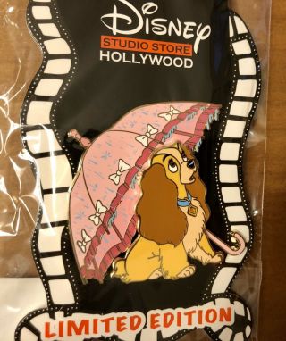 Disney Studio Store Dssh Dsf Lady And The Tramp Dog Umbrella Pin In Hand