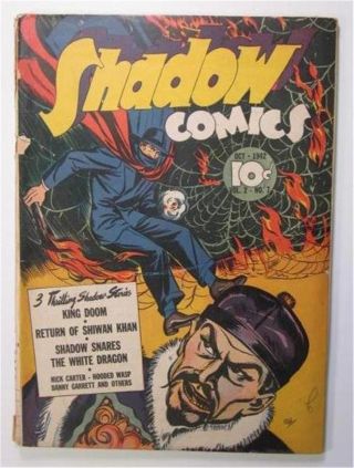 Shadow Comics Vol 2 No 7 Oct 1942 Shiwan Khan Hooded Wasp Nick Carter