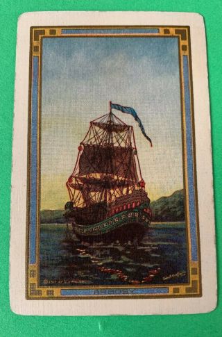 Swap Playing Cards = 1 Vintage Us Named Old Sailing Ship Argosy