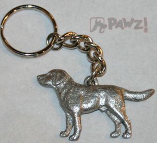 Labrador Retriever Lab Dog Fine Pewter Keychain Key Chain Ring