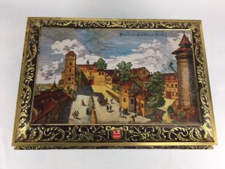 1991 Large Collectible Tin Box E.  Otto Schmidt 8500 Nurnberg Made In Germany