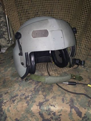 Gentex Hgu - 56/p Helicopter Flight Helmet With Flyers Bag Size Small With Bag