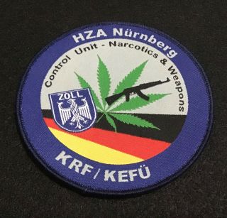 Germany Police Swat Marijuana Kommando Riot Drug Patch German Polizei Aufnaher