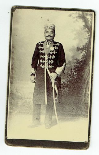 Victorian Cdv Photo India Indian Prince ? Unstated Photographer