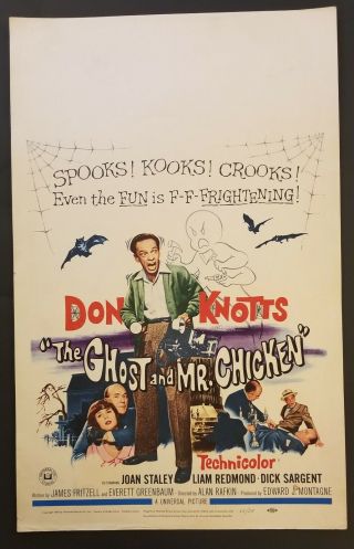The Ghost And Mr Chicken Vintage Poster Window Card 66/28 14 X 22 Never Folded