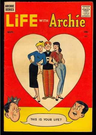 Life With Archie 1 (color Touch) O/w First Issue Teen Comic 1958 App.  Fn